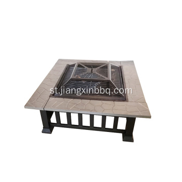Square Table Backyard Outdoor Firepit